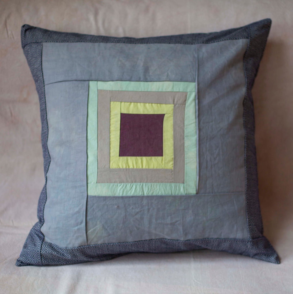 Water Colors Albers Hand Dyed Quilted Pillow