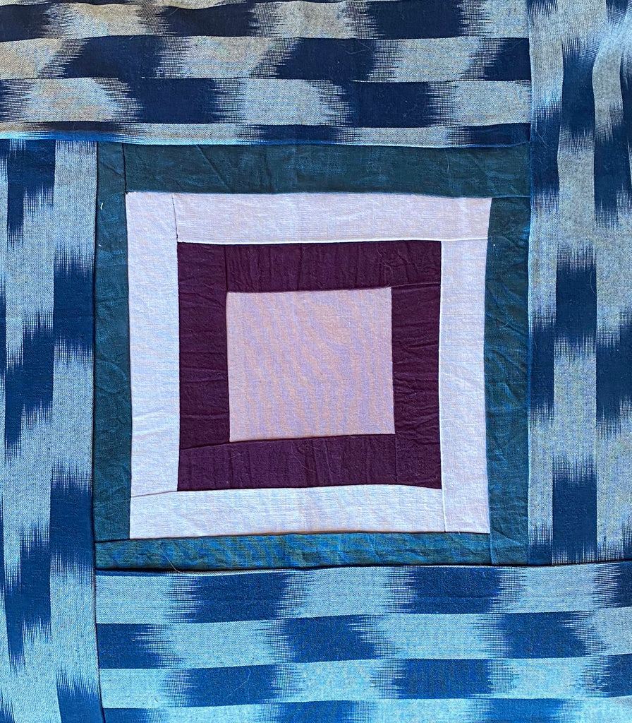 Shibori Albers Hand Dyed Quilted Pillow